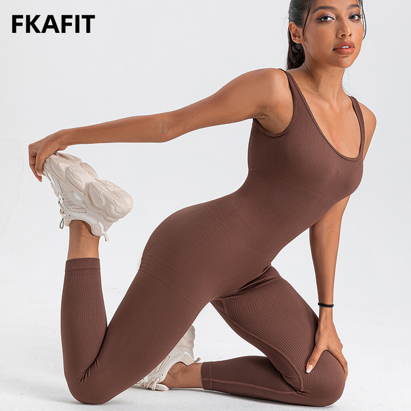Yoga Fitness Fit Club - 여성용 Rompers 긴 소매 스키니 Bodycon